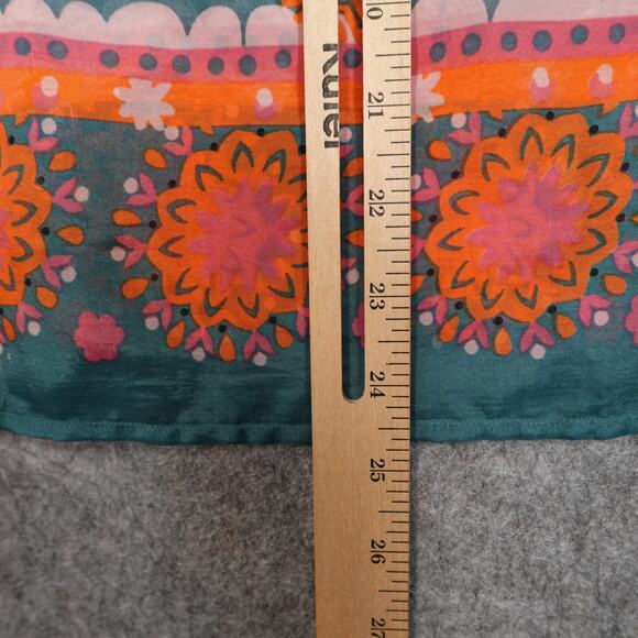 Natural Life Top Womens Small Peasant Sheer Boho Balloon Sleeve Tassel Popover - Picture 7 of 8